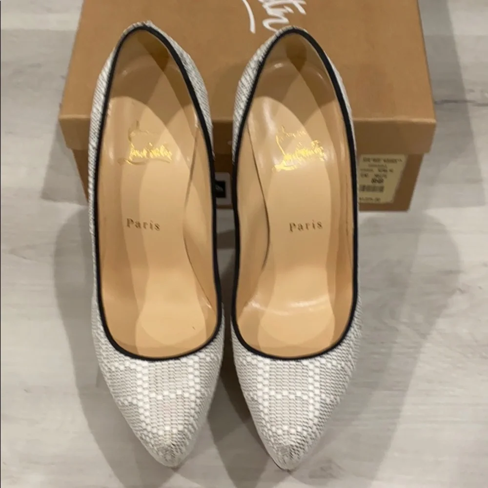 Louboutin Daffodile 160 Panama Heels - 38.5 - Picture 6 of 7